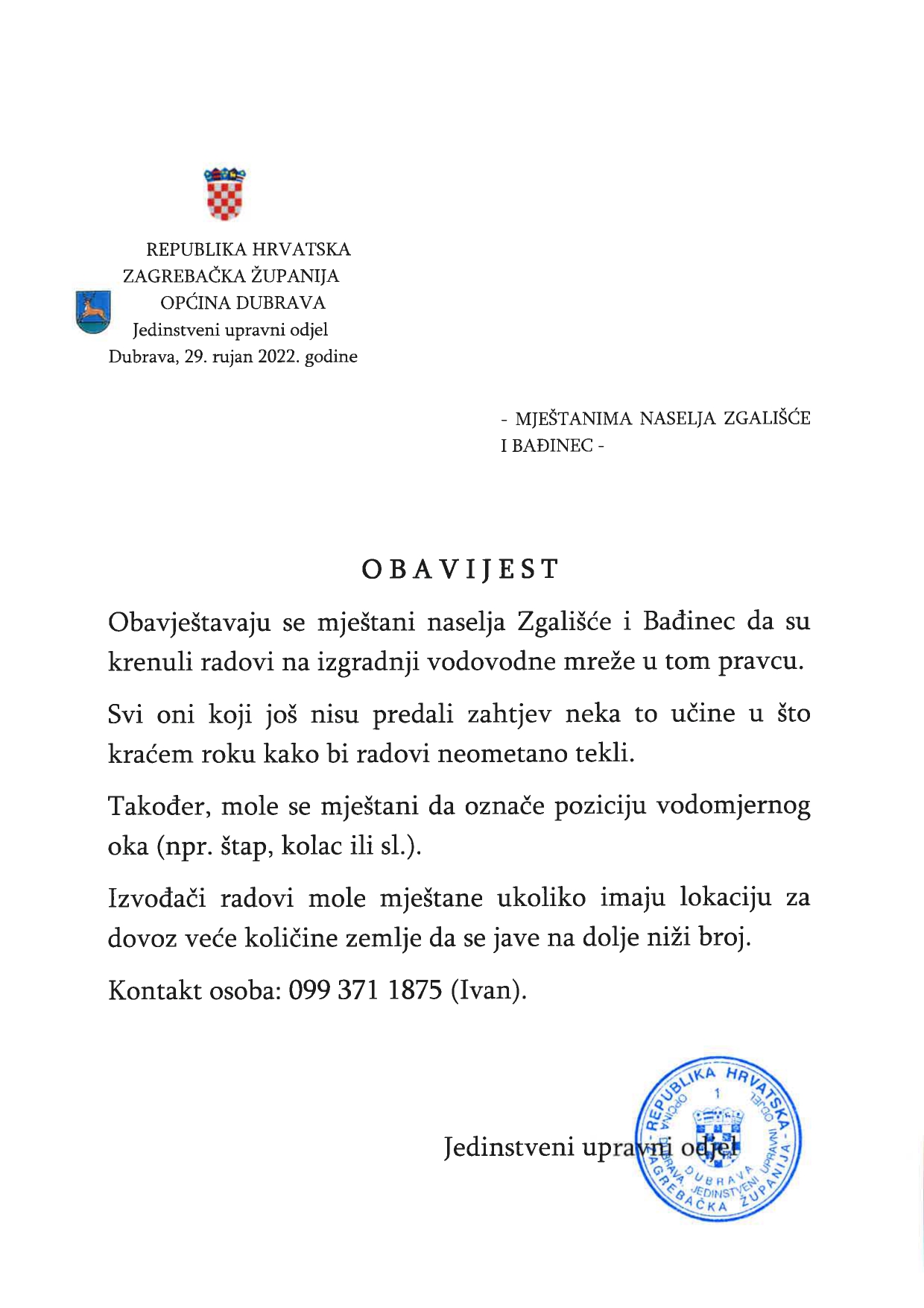 OBAVIJEST KOSTAK page 0001