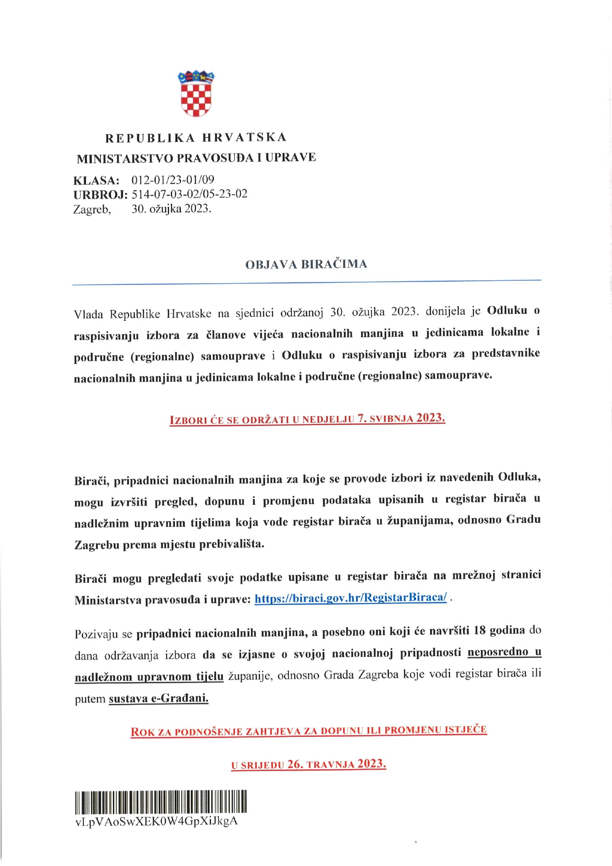 OBJAVA BIRAČIMA page 0001